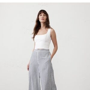 Banana Republic Pink Wide Leg Linen Pants